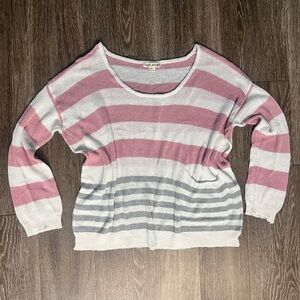 Striped Relaxed Fit Sweater Size Medium